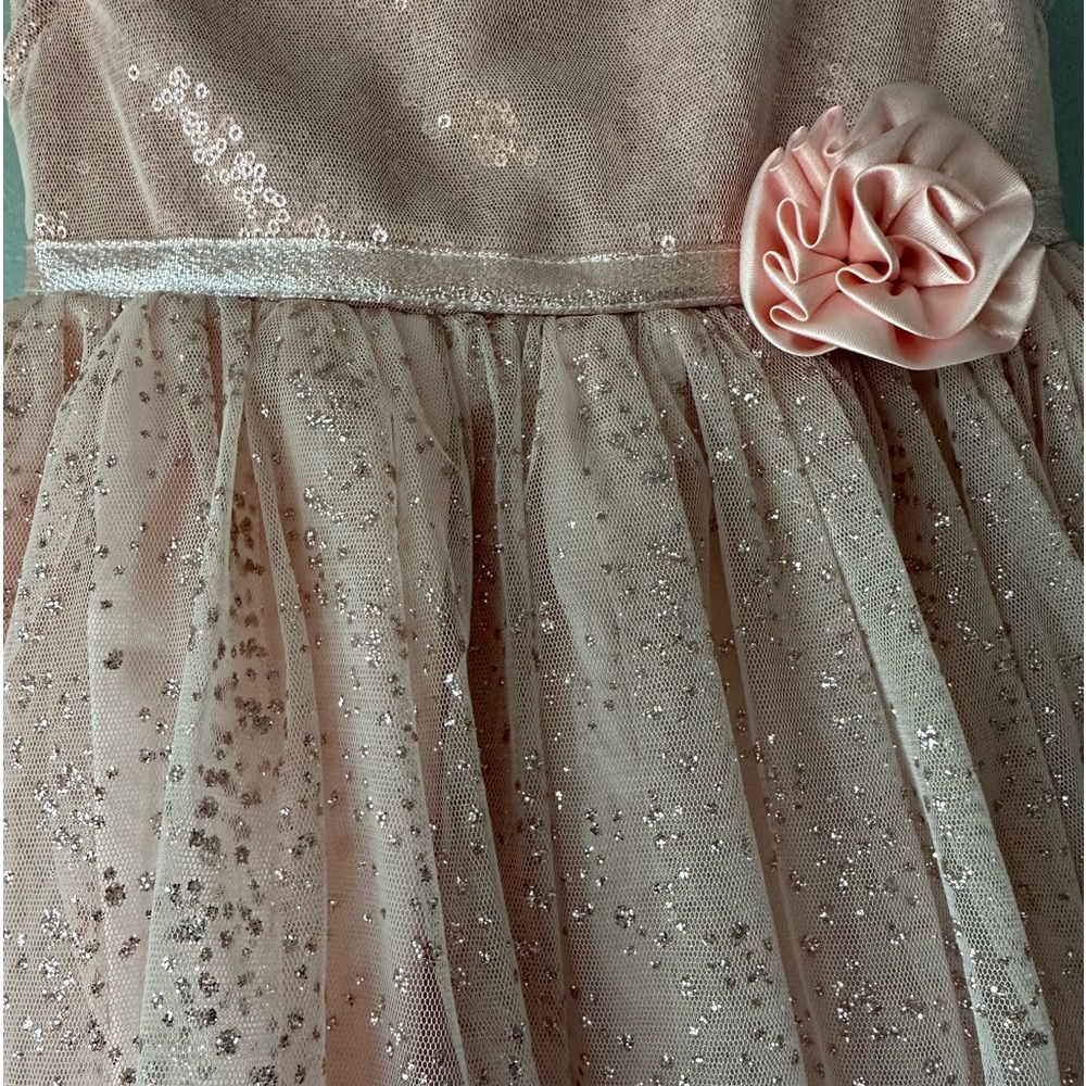 Jona Michelle sequin and glitter sparkle dress Peach color, Little girls size 2T - Picture 15 of 16